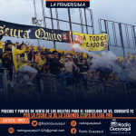 PRECIOS Y PUNTOS DE VENTA DE LOS BOLETOS PARA EL BARCELONA SC VS. CUMBAYÁ FC POR LA FECHA 13 DE LA SEGUNDA ETAPA DE LIGA PRO