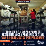 ARANCEL DE $ 20 POR PAQUETE DESALIENTA A COMPRADORES DE TEMU: ‘VAN A PAGAR JUSTOS POR PECADORES’